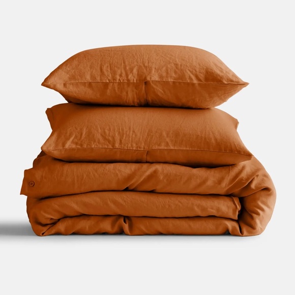 Quince Other - Quince European 100% Luxury Linen Duvet Cover Set King/Cal King Terracotta NWOT